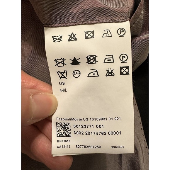 Hugo Boss Black Blazer Men's Sz 44L Virgin Wool Sport Coat Formal suit Jacket - Picture 6 of 11